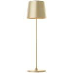 Brilliant Tischlampe Kaami Metall Plastik Gold 2W 310lm - 830 Warmweiß | 100mm - IP44 - Außenbeleuchtung - Dimmbar 