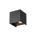 D'Lite Wandleuchte Elingen Aluminium Schwarz Up & Down 4.9W 480lm - 830 Warmweiß | IP65