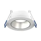Led-Spot Ares Tief ring Weiß - mit Innenring Silber | Ausschnitt 68mm - incl. GU10 Fitting