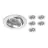 Mehrfachpackung 6x Einbau Spot Vision MR16 schwenkbar Aluminium | Ausschnitt 69mm - GU10 Sockel