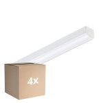 Lot 4x Philips Réglette LED CoreLine Blanc 17W 2400lm - 865 Lumière Du Jour |60cm - - Remplacement 2x18W